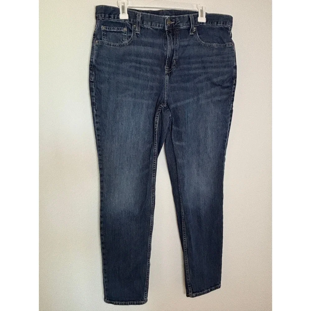 Old Navy Athletic Taper Built-In Flex Dark Wash Jeans Mens 38x32